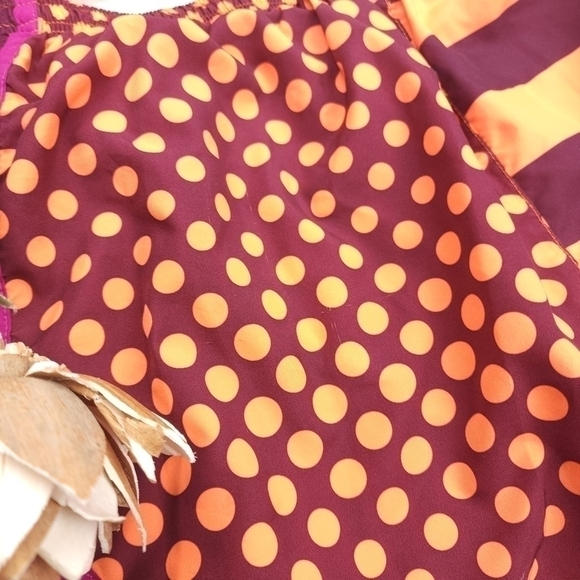 Nike Dry Fit Orange Purple Dot Stripe Women's Shorts Sz M - Picture 3 of 11